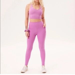 Girlfriend Collective Compressive Pocket Leggings in Orchid Size Small High Rise
